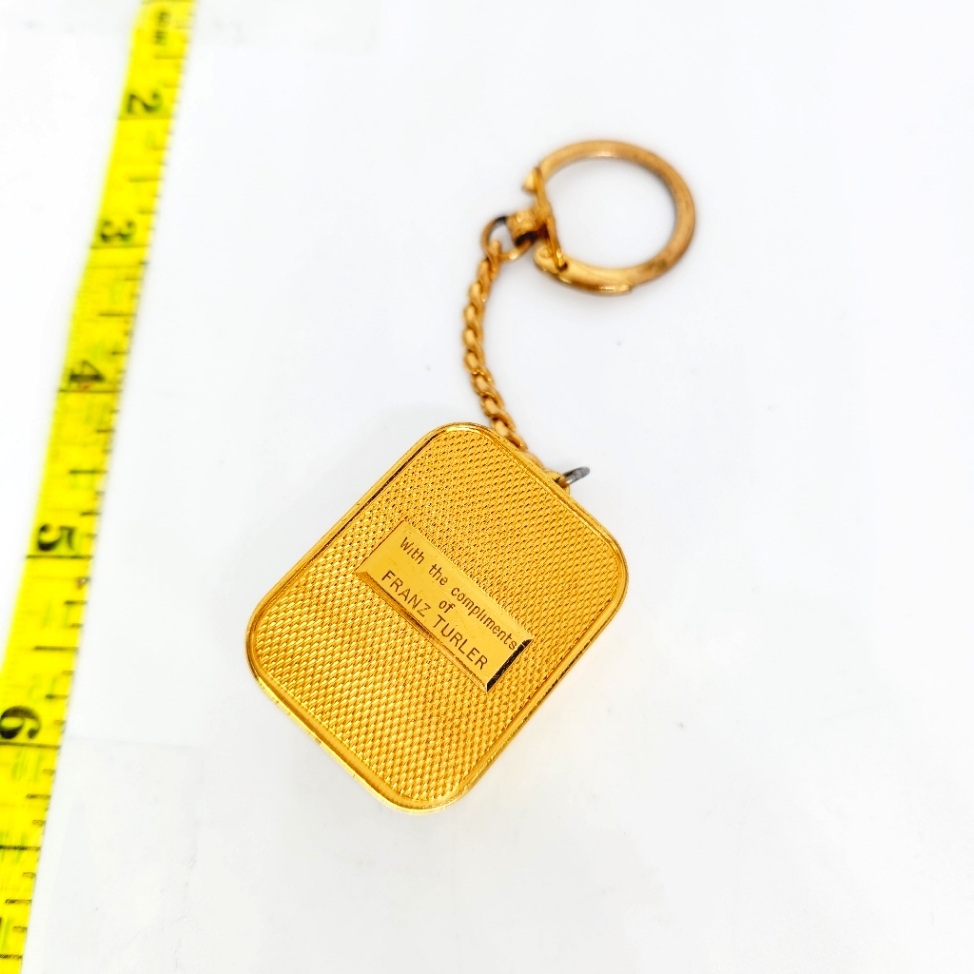 Antq Reuge Ste Croix Miniature Music Box Gold Plated Keychain Works Video Turler